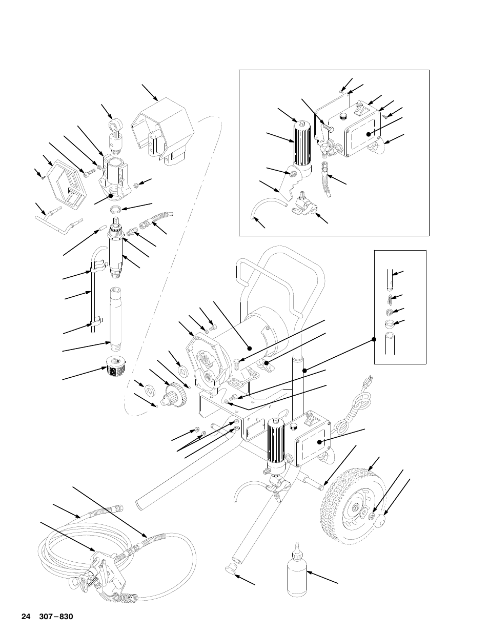 Parts – upright sprayer | Hitachi 220-856 User Manual | Page 24 / 28