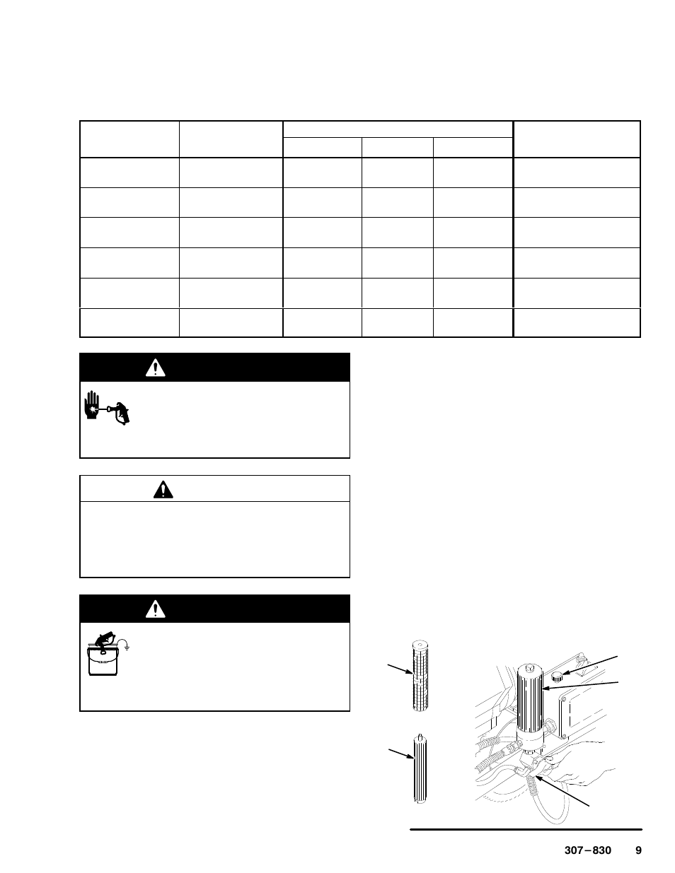 Flushing, Warning, Caution | Hitachi 220-856 User Manual | Page 9 / 28