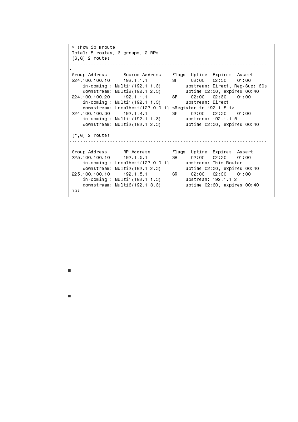 3 confirming the dvmrp information, 1 interface information, 3 confirming the dvmrp information -25 | 1 interface information -25 | Hitachi GR2000 Series User Manual | Page 125 / 328