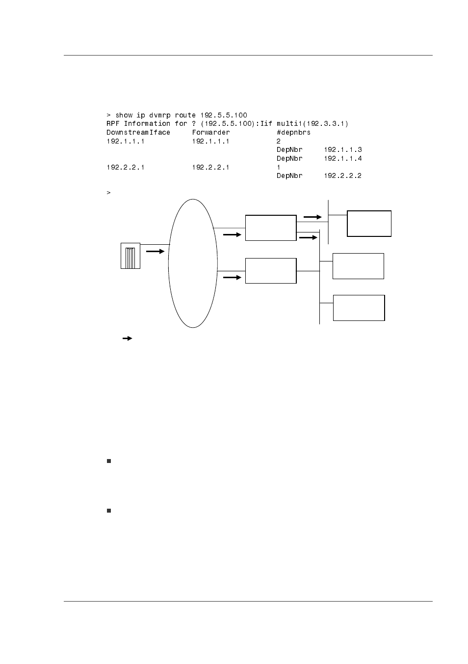 3 transmission source route information, 4 confirming the igmp information, 1 interface information | 3 transmission source route information -27, 4 confirming the igmp information -27, 1 interface information -27, Figure 5-49. result of s, Subsection 5.4.4, Confirming the igmp information | Hitachi GR2000 Series User Manual | Page 127 / 328
