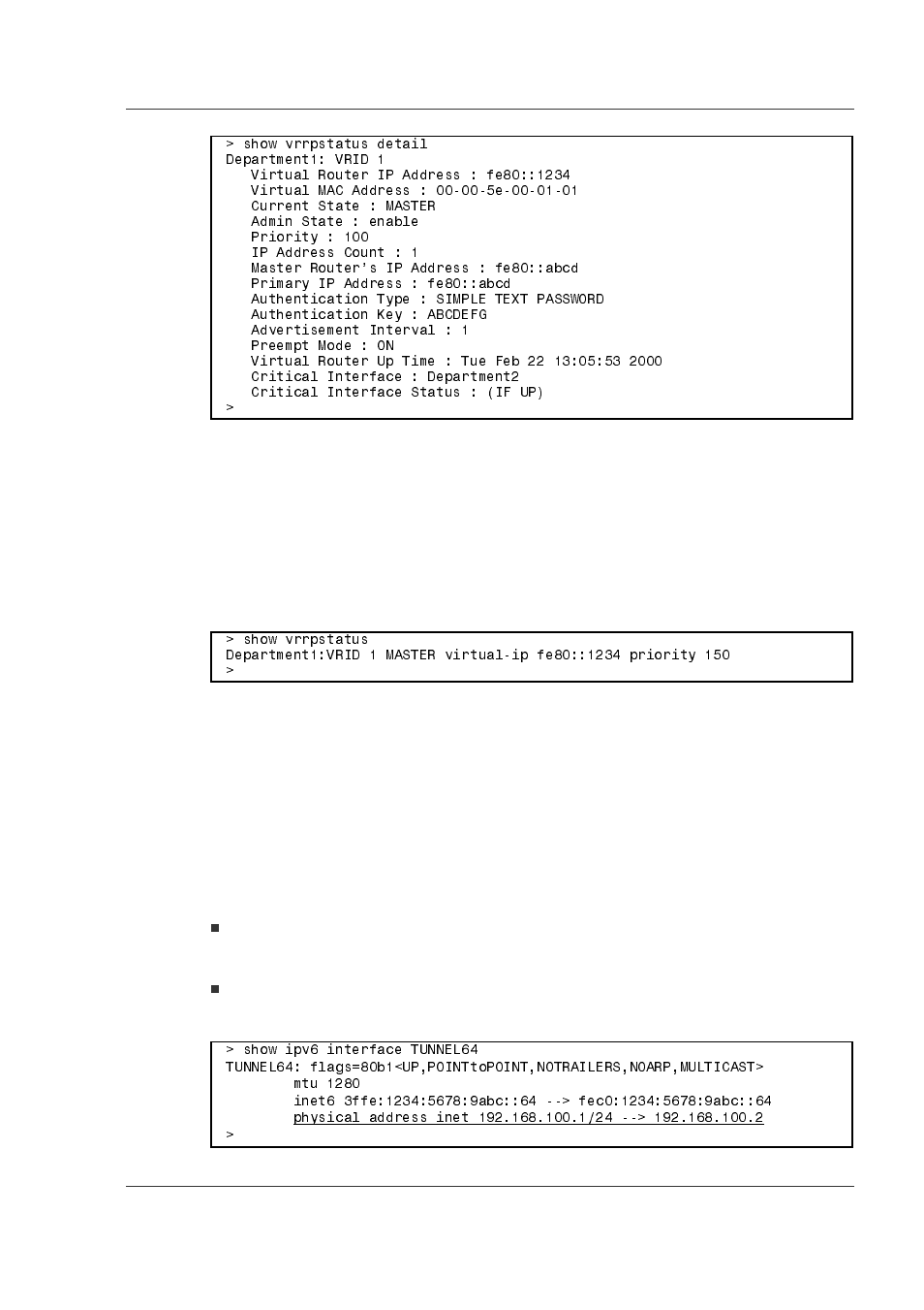 2 confirmation during operation, 9 confirm the tunnel interface information, 1 confirmation of operational state | 2 confirmation during operation -33, 9 confirm the tunnel interface information -33, 1 confirmation of operational state -33 | Hitachi GR2000 Series User Manual | Page 133 / 328