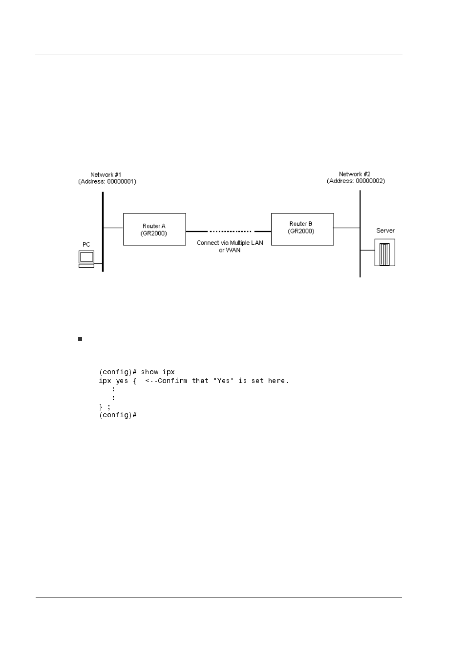 10 confirmation of multi-protocol communication, 1 confirming the ipx communication function, 1 confirming the ipx communication function -50 | Hitachi GR2000 Series User Manual | Page 150 / 328