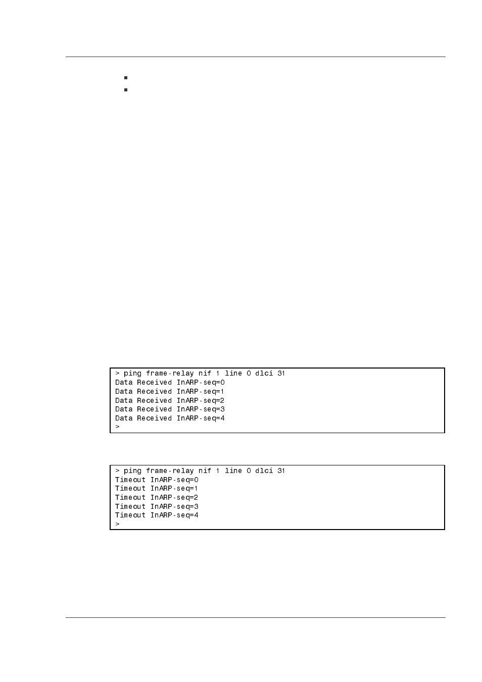 3 checkout on frame relay pvc (dlci) connection, Figure 7-6. sample result of p, Figure 7-7. sample result of p | Hitachi GR2000 Series User Manual | Page 185 / 328