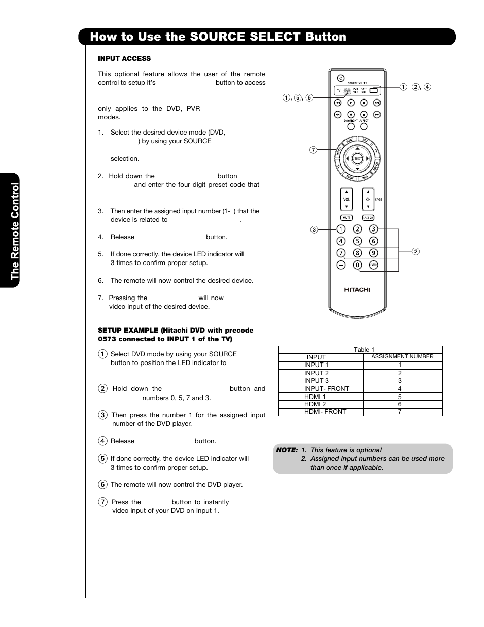 How to use the source select button | Hitachi P42T501A User Manual | Page 36 / 158