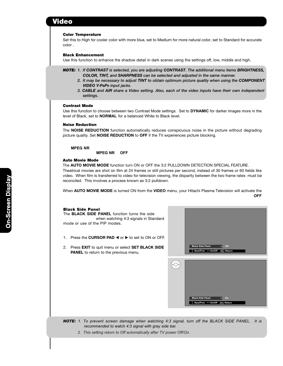 Video | Hitachi P42T501A User Manual | Page 42 / 158