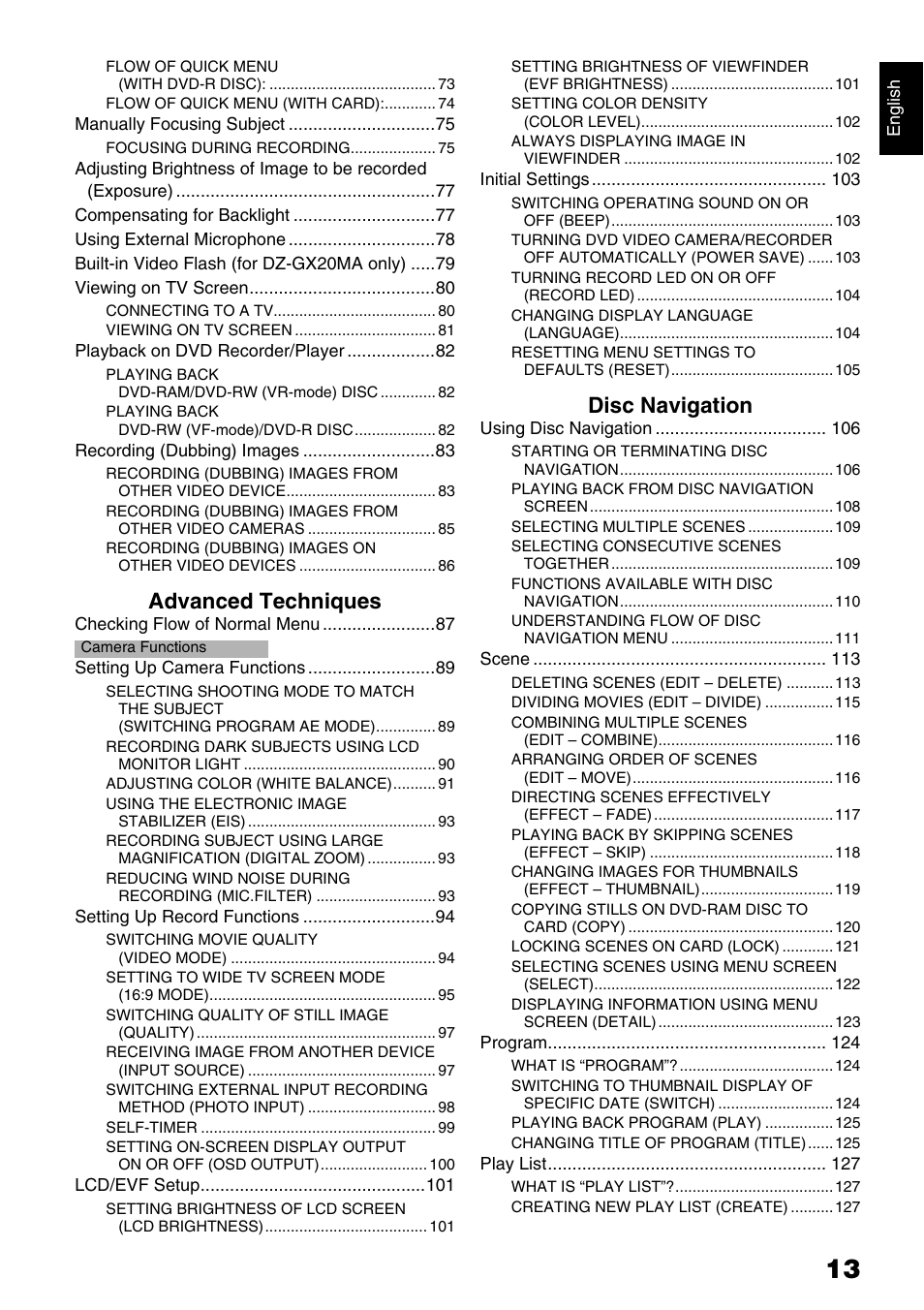 Advanced techniques, Disc navigation | Hitachi DZMV750MA User Manual | Page 13 / 200