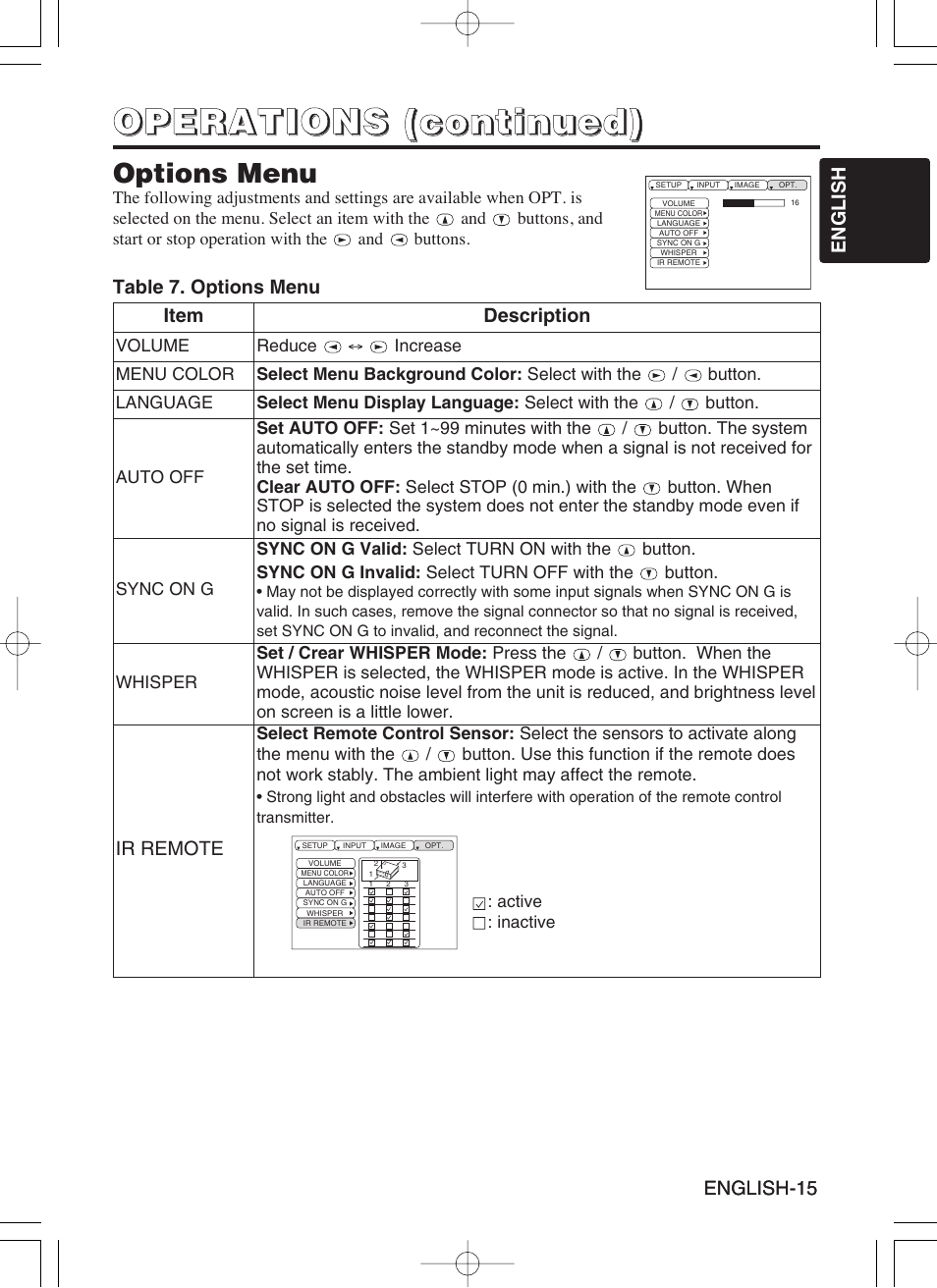 Hitachi CP-S420WA User Manual | Page 16 / 39