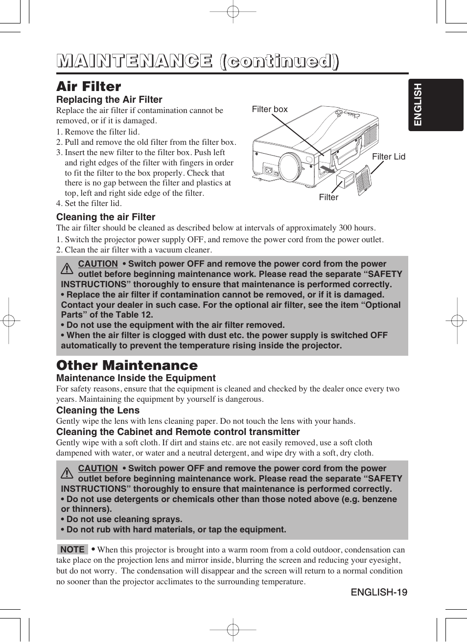 Hitachi CP-SX5600W User Manual | Page 20 / 40