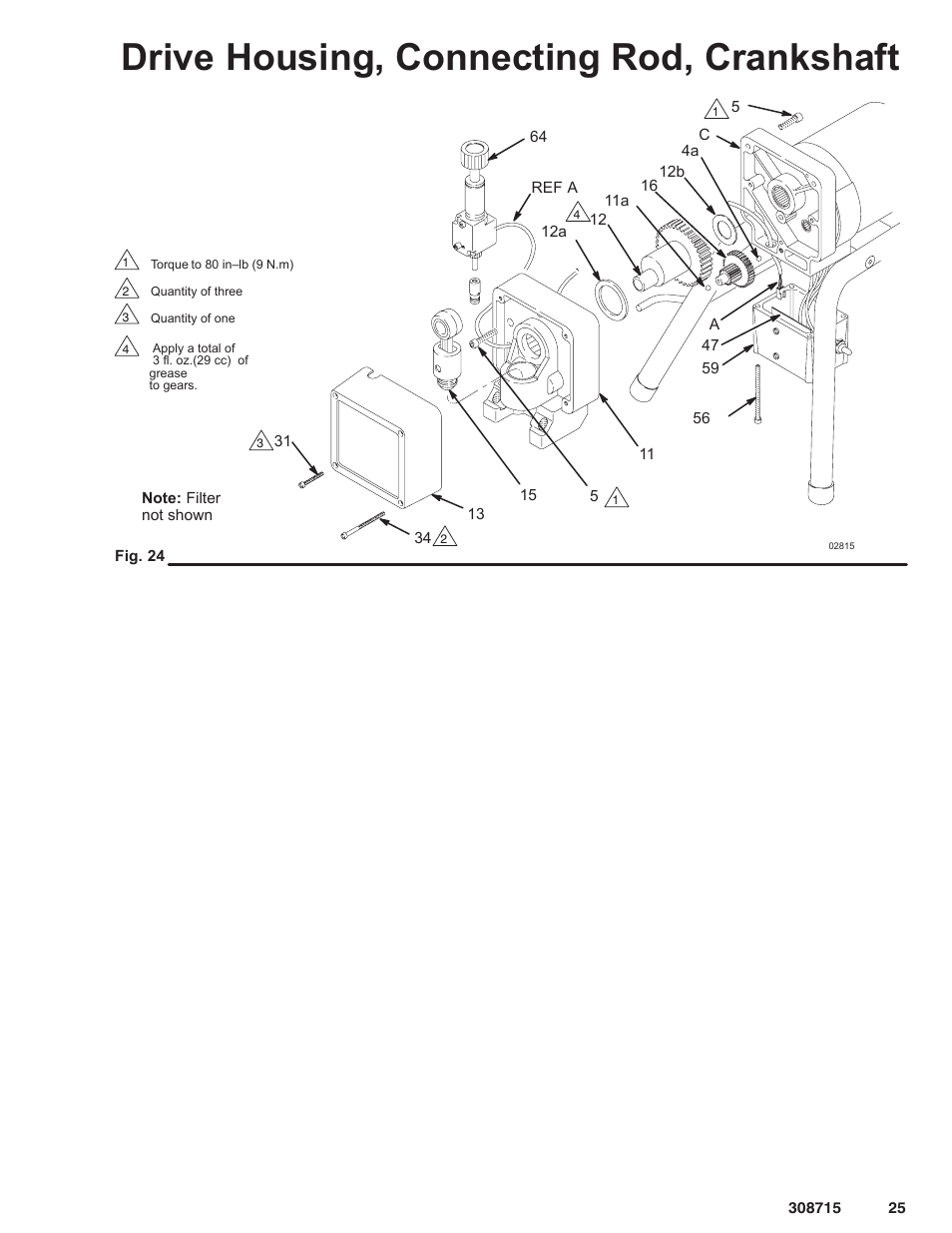 Drive housing, connecting rod, crankshaft | Hitachi 231580 User Manual | Page 25 / 34