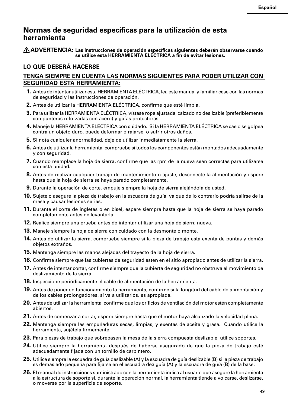 Hitachi C 8FB2 User Manual | Page 49 / 76