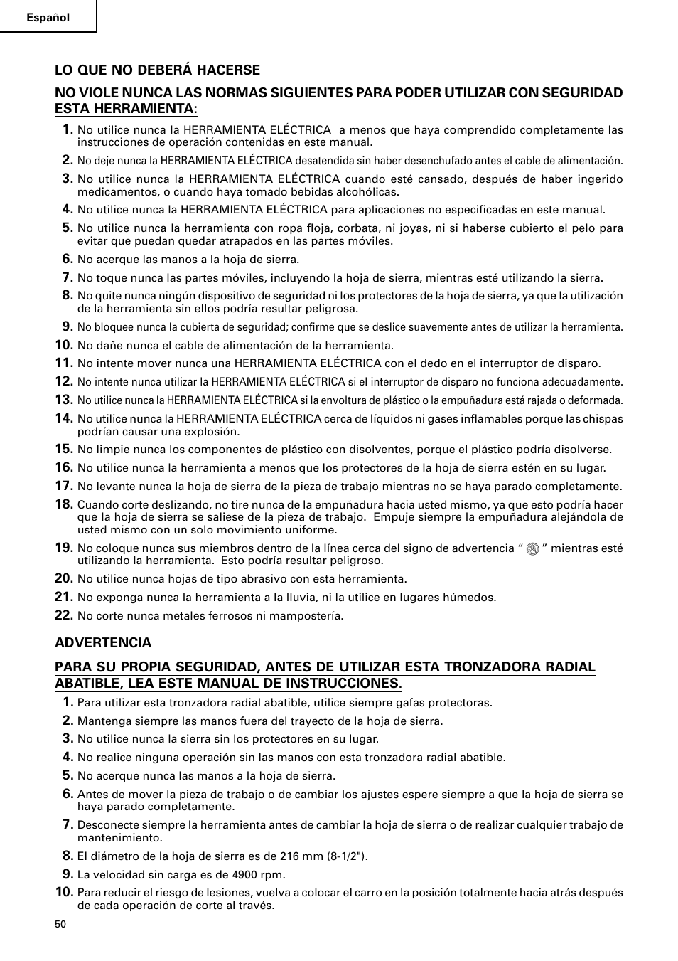 Hitachi C 8FB2 User Manual | Page 50 / 76