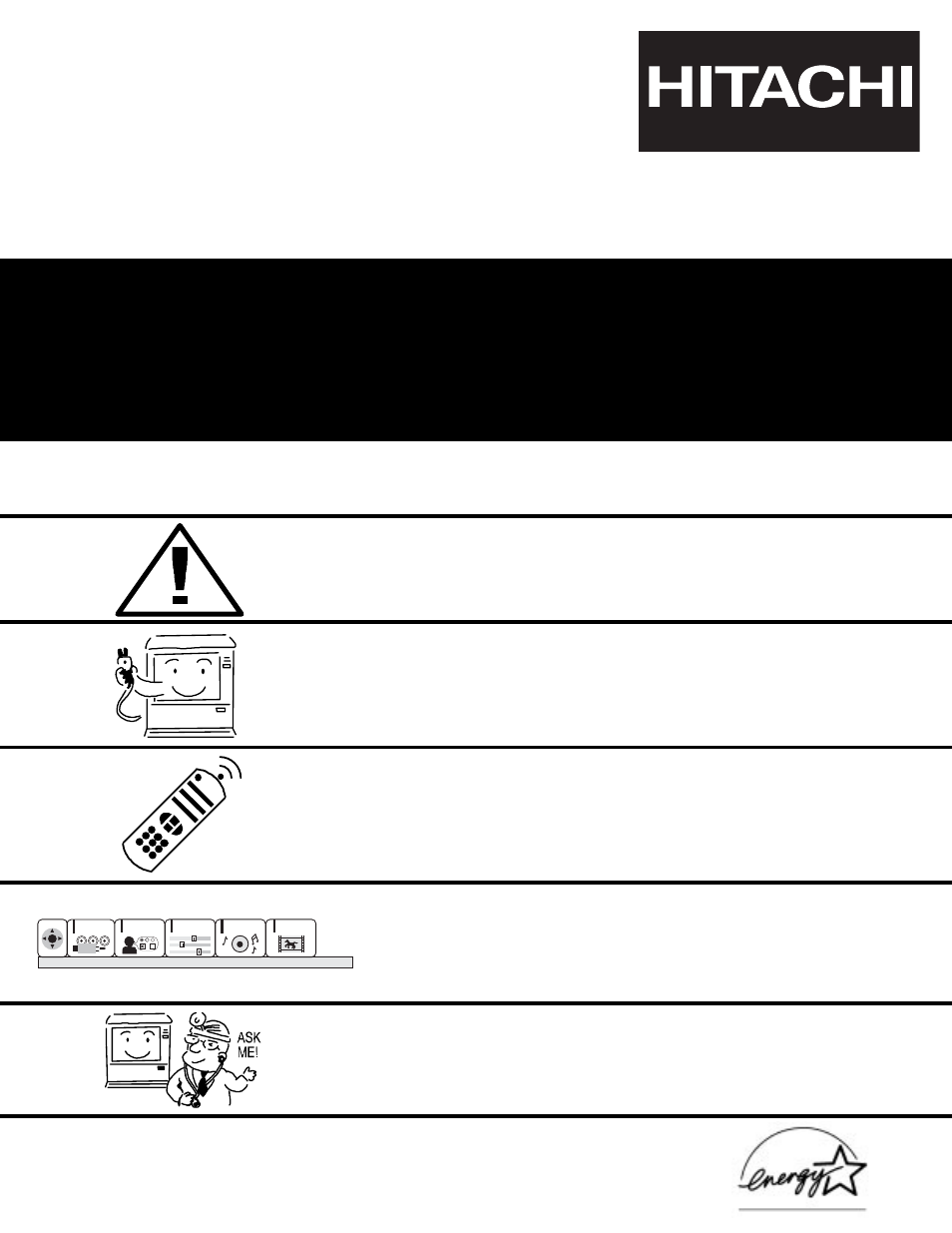 Hitachi 53FDX20B User Manual | 68 pages