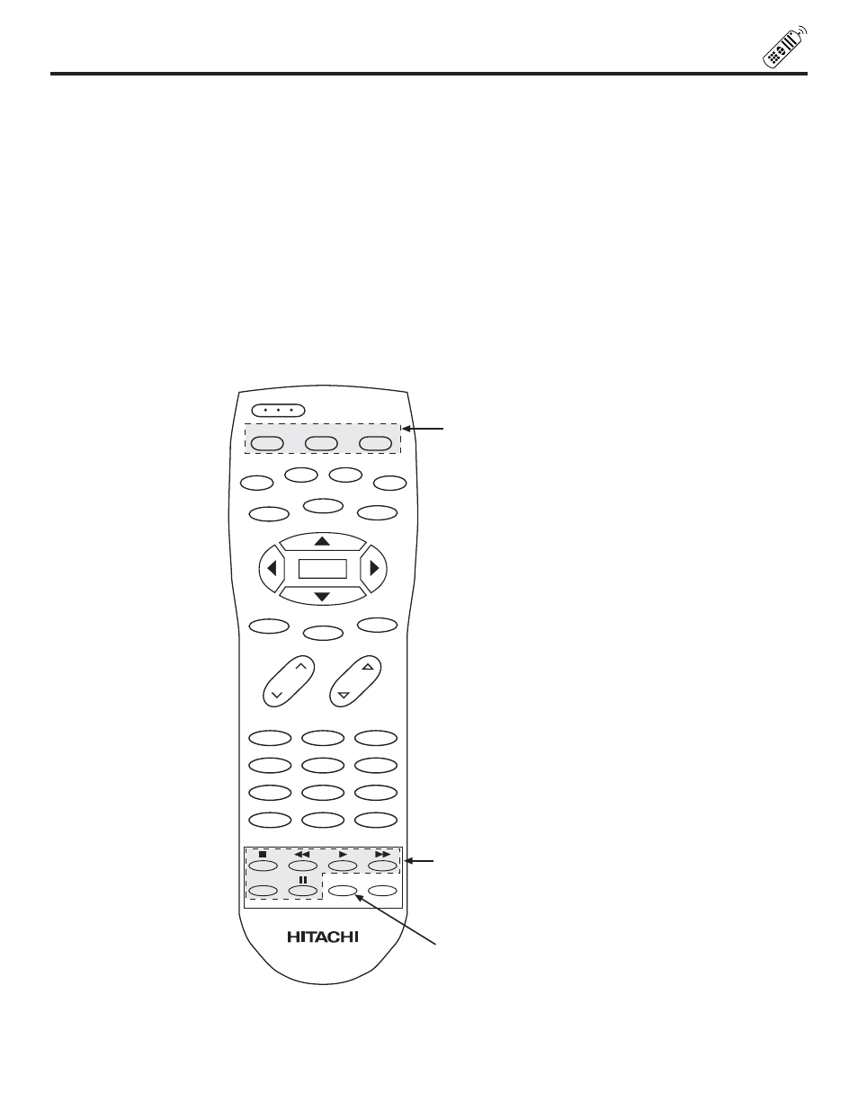 The remote control | Hitachi 53FDX20B User Manual | Page 19 / 68