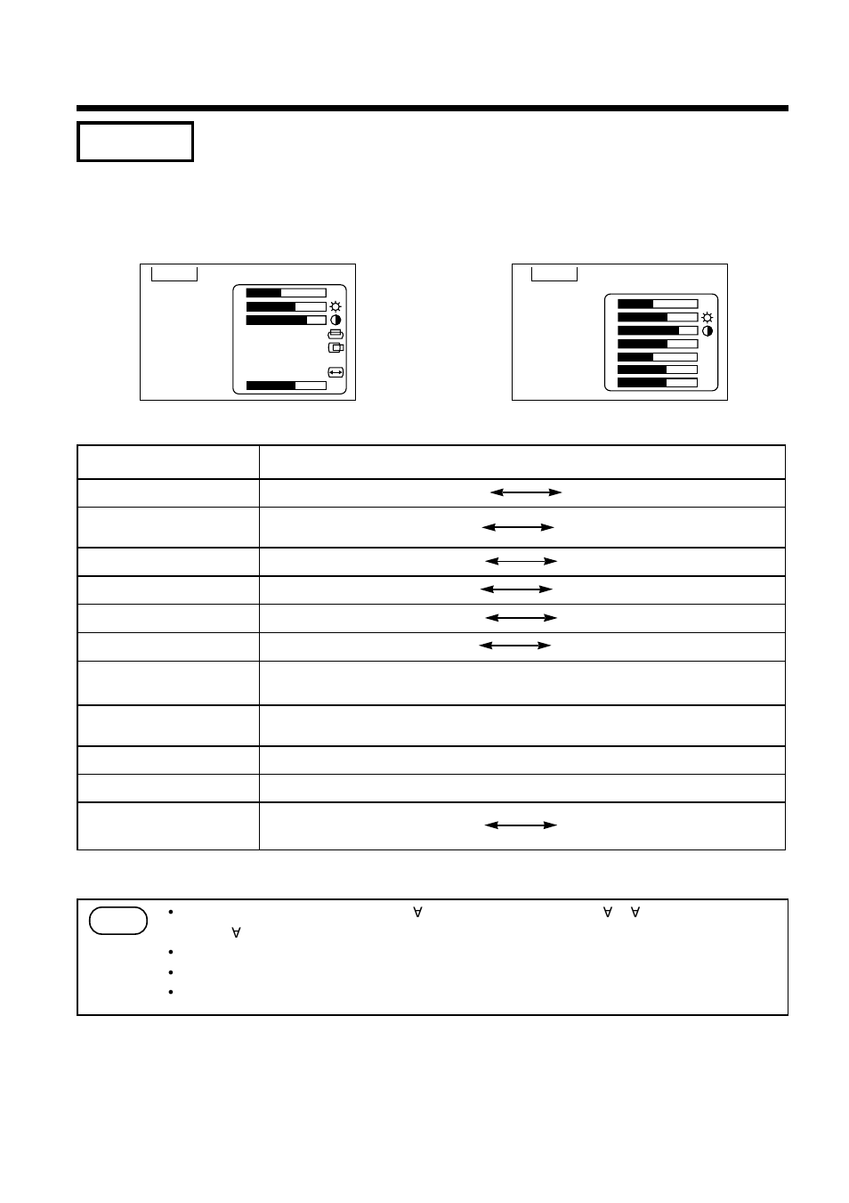 Adjustments and functions (continued), Set up | Hitachi CP-S833E User Manual | Page 16 / 32
