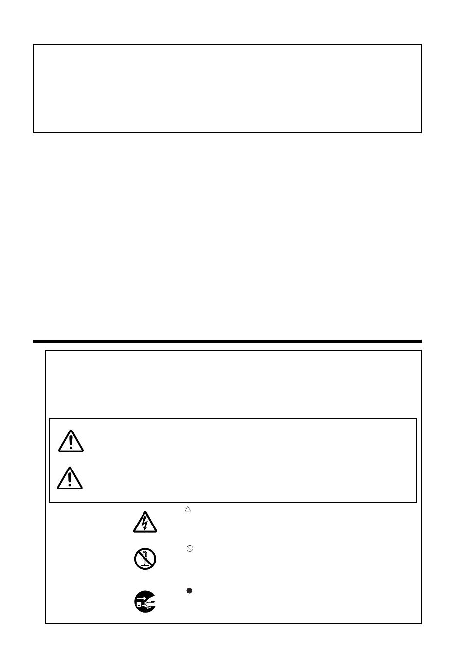 Warning caution, Before use, Instructions to users | 1) video signal cables, 2) power cord, 3) video inputs | Hitachi CP-S833E User Manual | Page 3 / 32