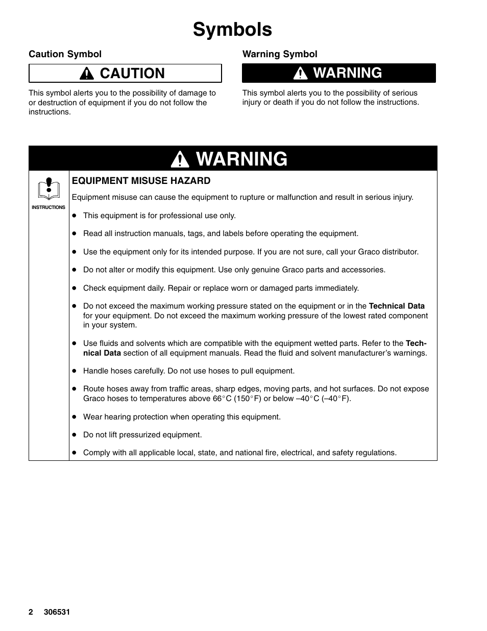 Symbols, Caution, Warning | Hitachi SERIES J User Manual | Page 2 / 24