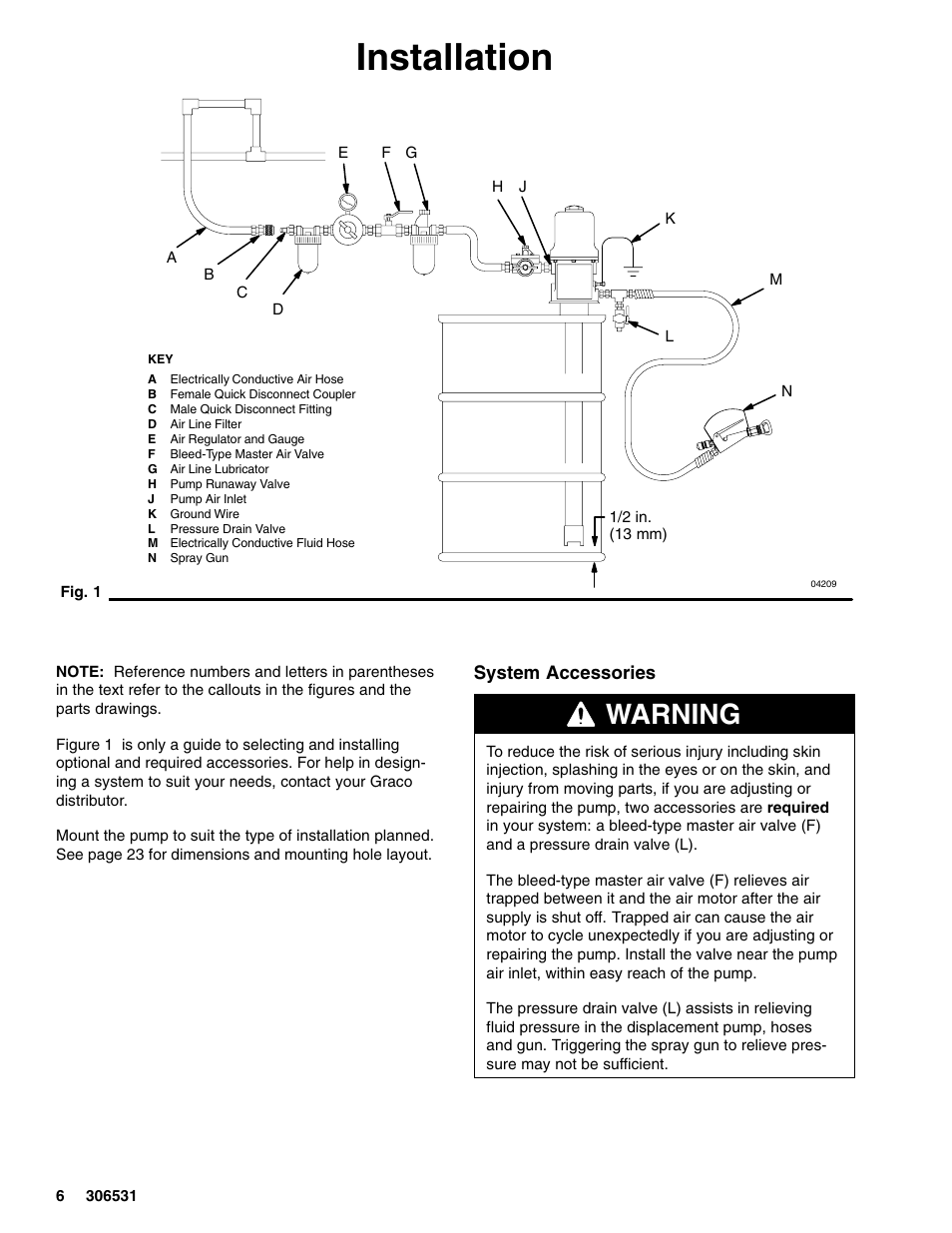 Installation, Warning, System accessories | Hitachi SERIES J User Manual | Page 6 / 24