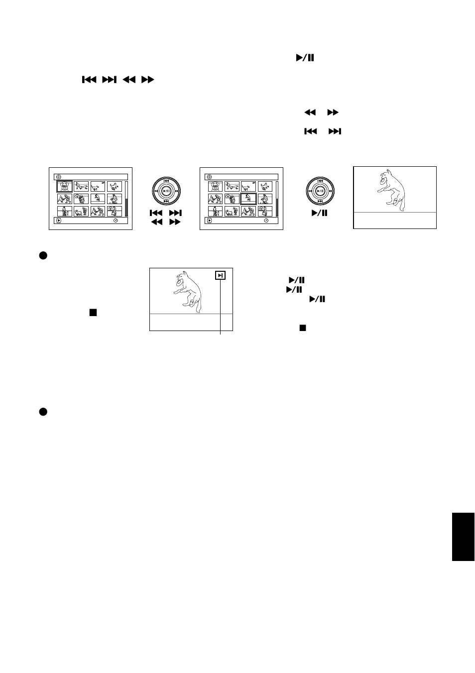 Playing back from disc navigation screen, When playback ends, Playing back photos | Hitachi DZ-MV780A User Manual | Page 105 / 190