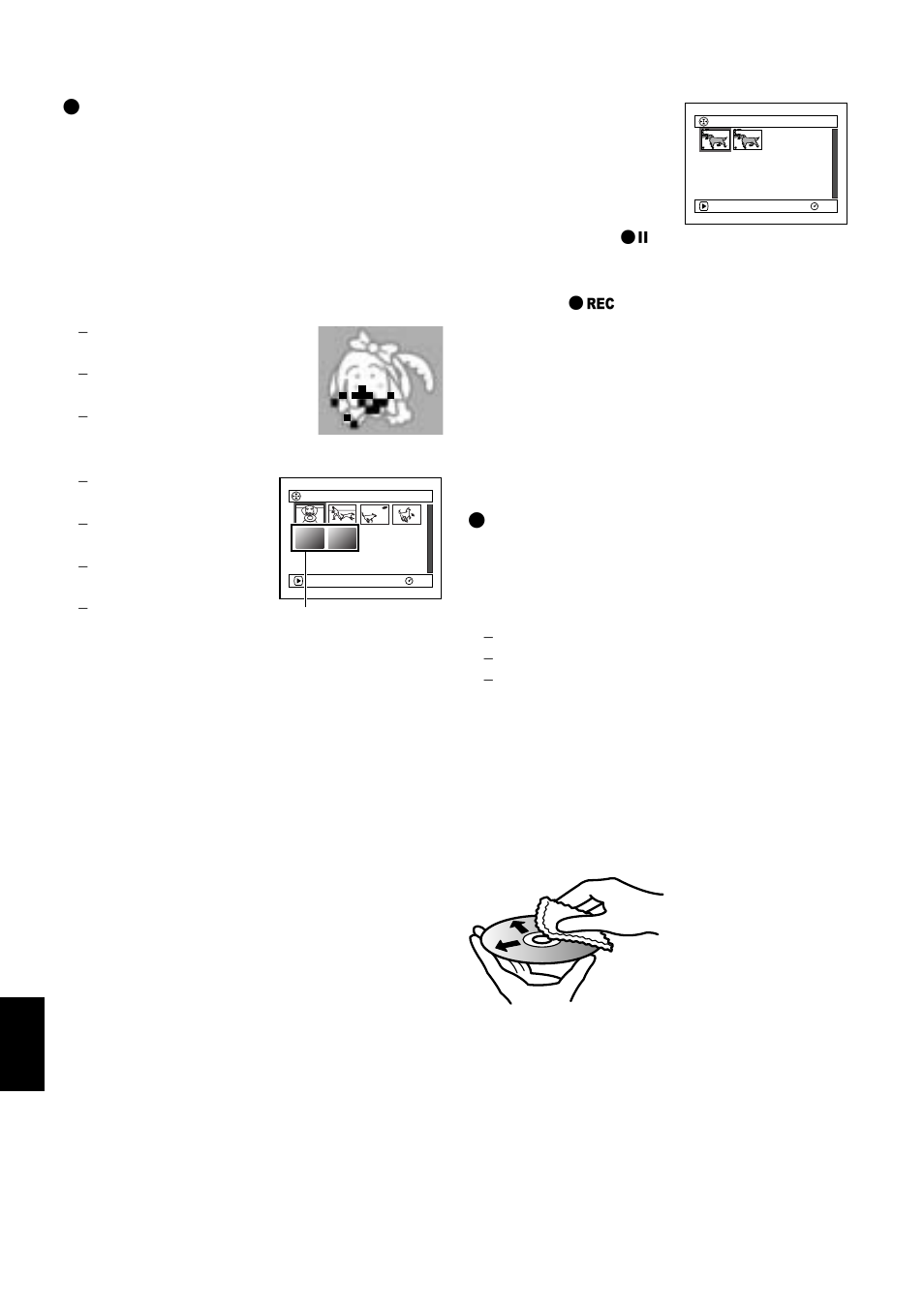 Handling discs ● using discs, Storing discs, Disc cleaning | Hitachi DZ-MV780A User Manual | Page 26 / 190