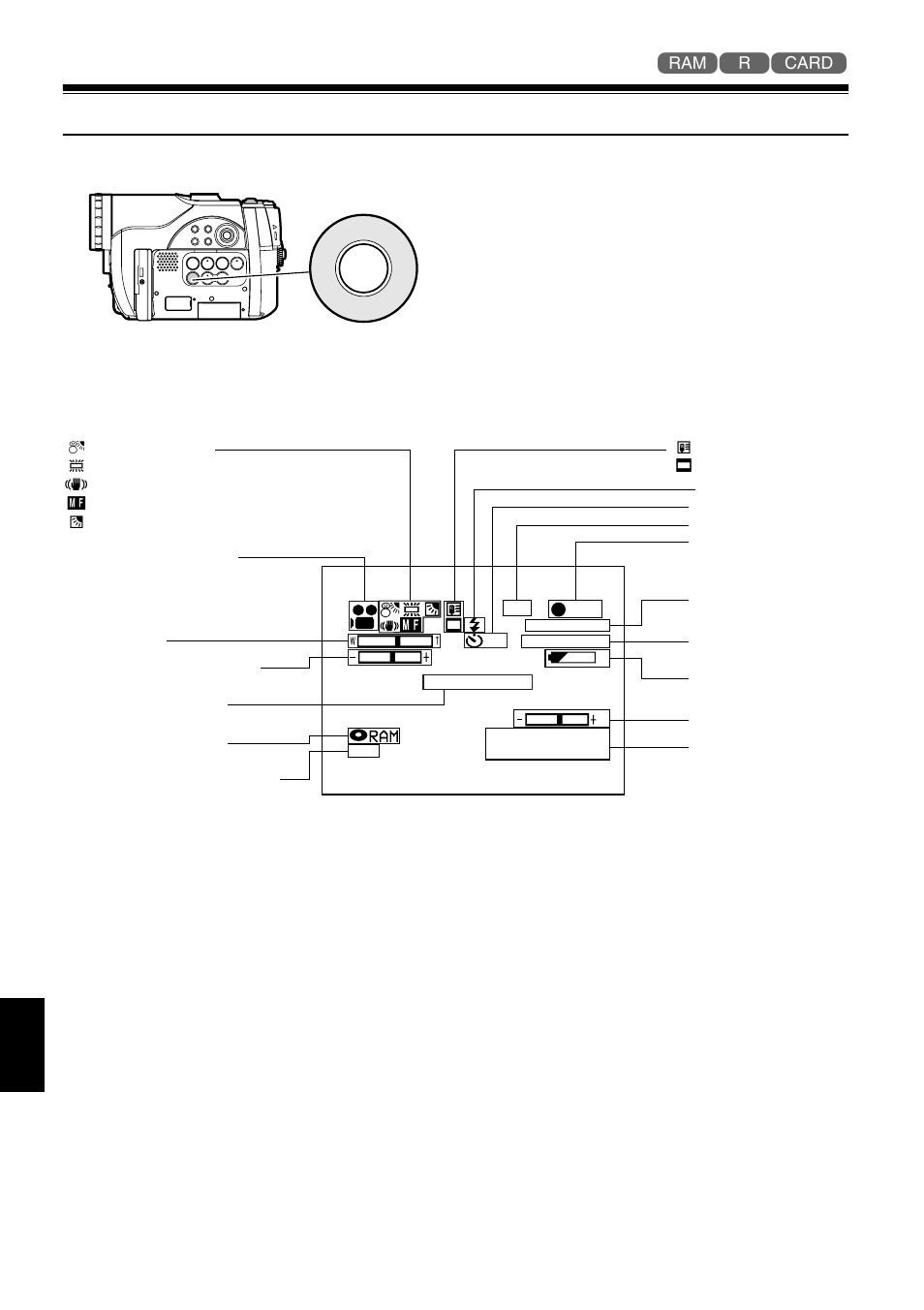 On-screen information, Information display during recording, Display | Hitachi DZ-MV780A User Manual | Page 52 / 190