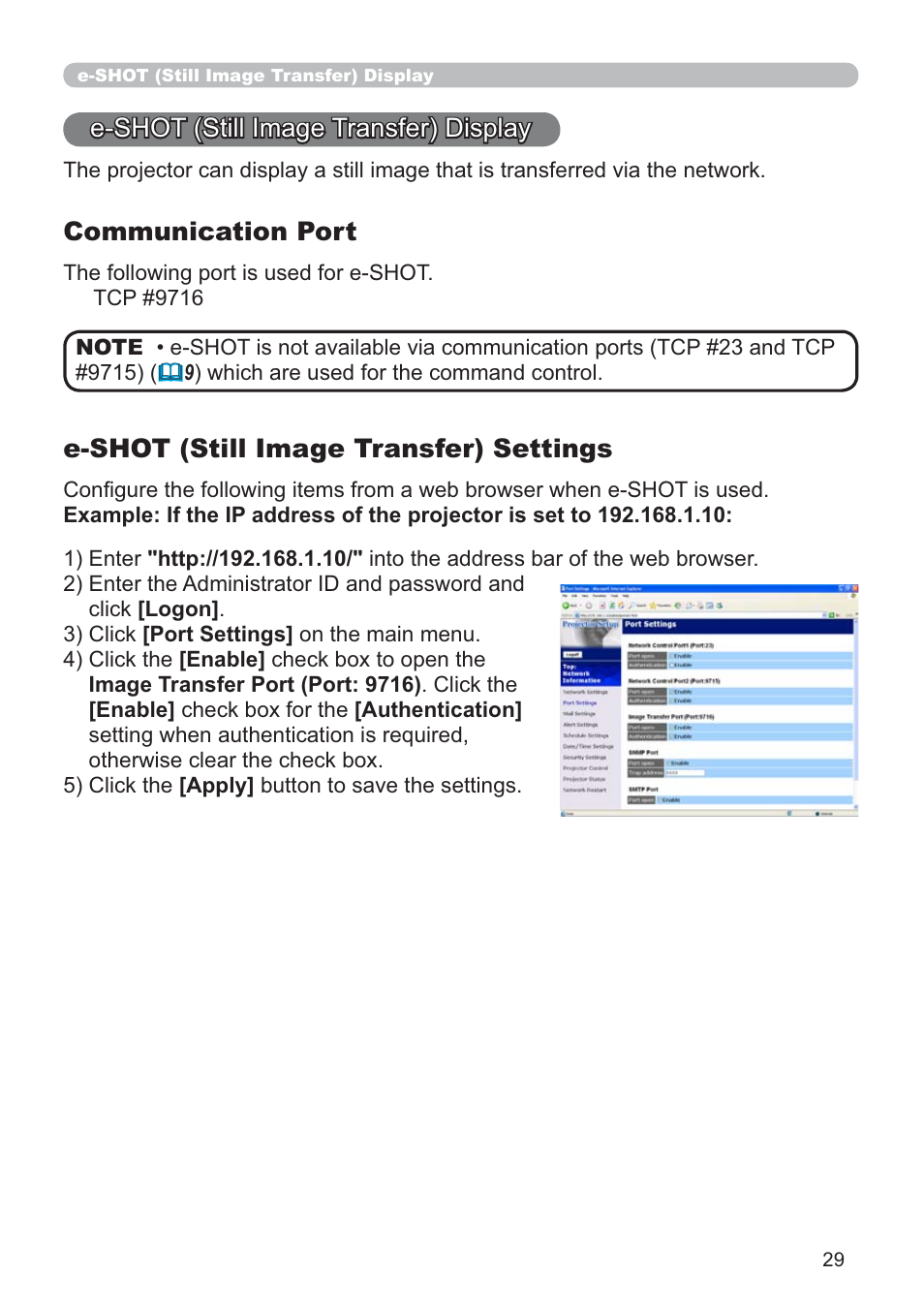 Communication port | Hitachi CP-X205 User Manual | Page 103 / 127