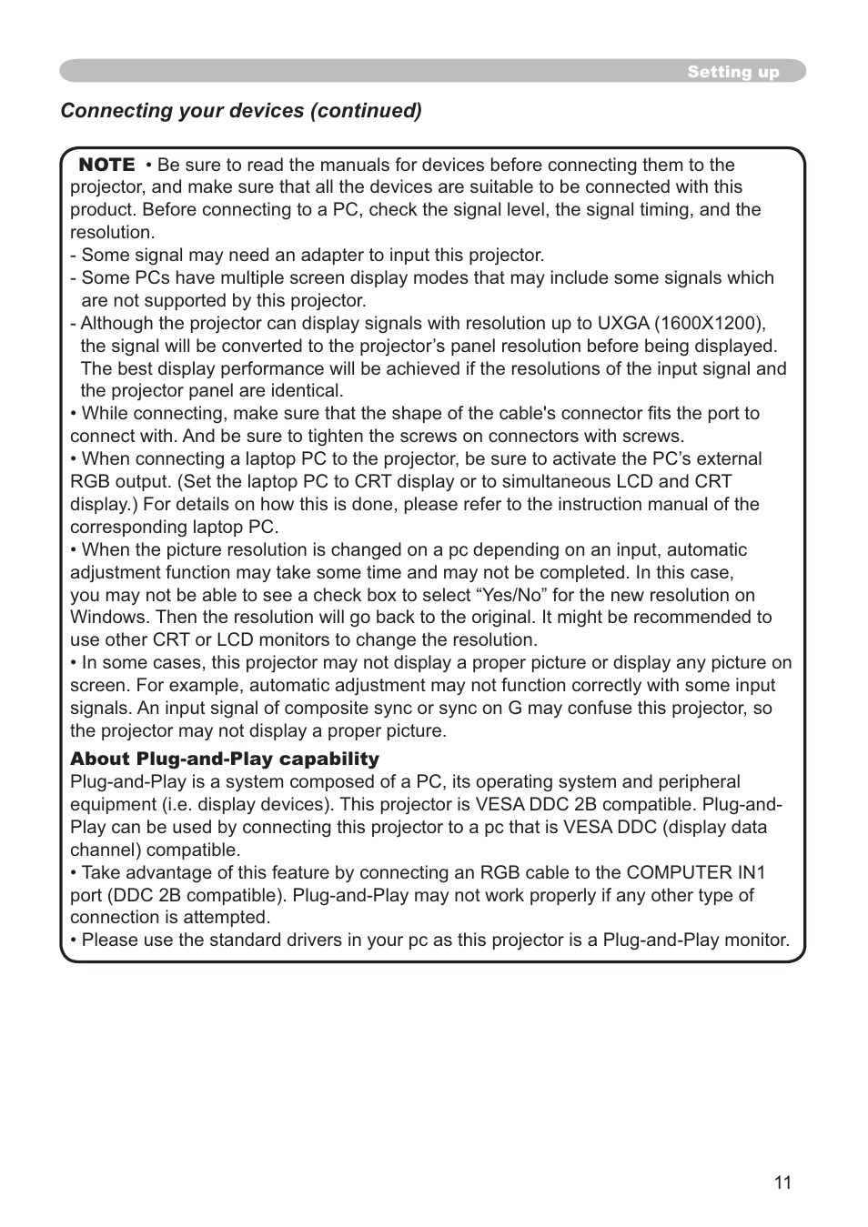 Hitachi CP-X205 User Manual | Page 20 / 127