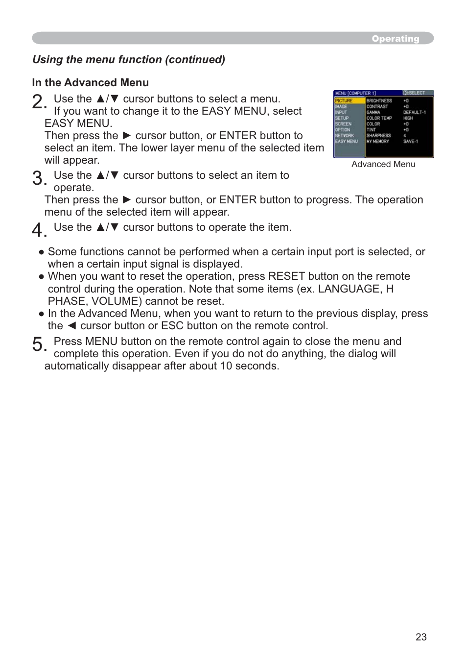 Hitachi CP-X205 User Manual | Page 32 / 127