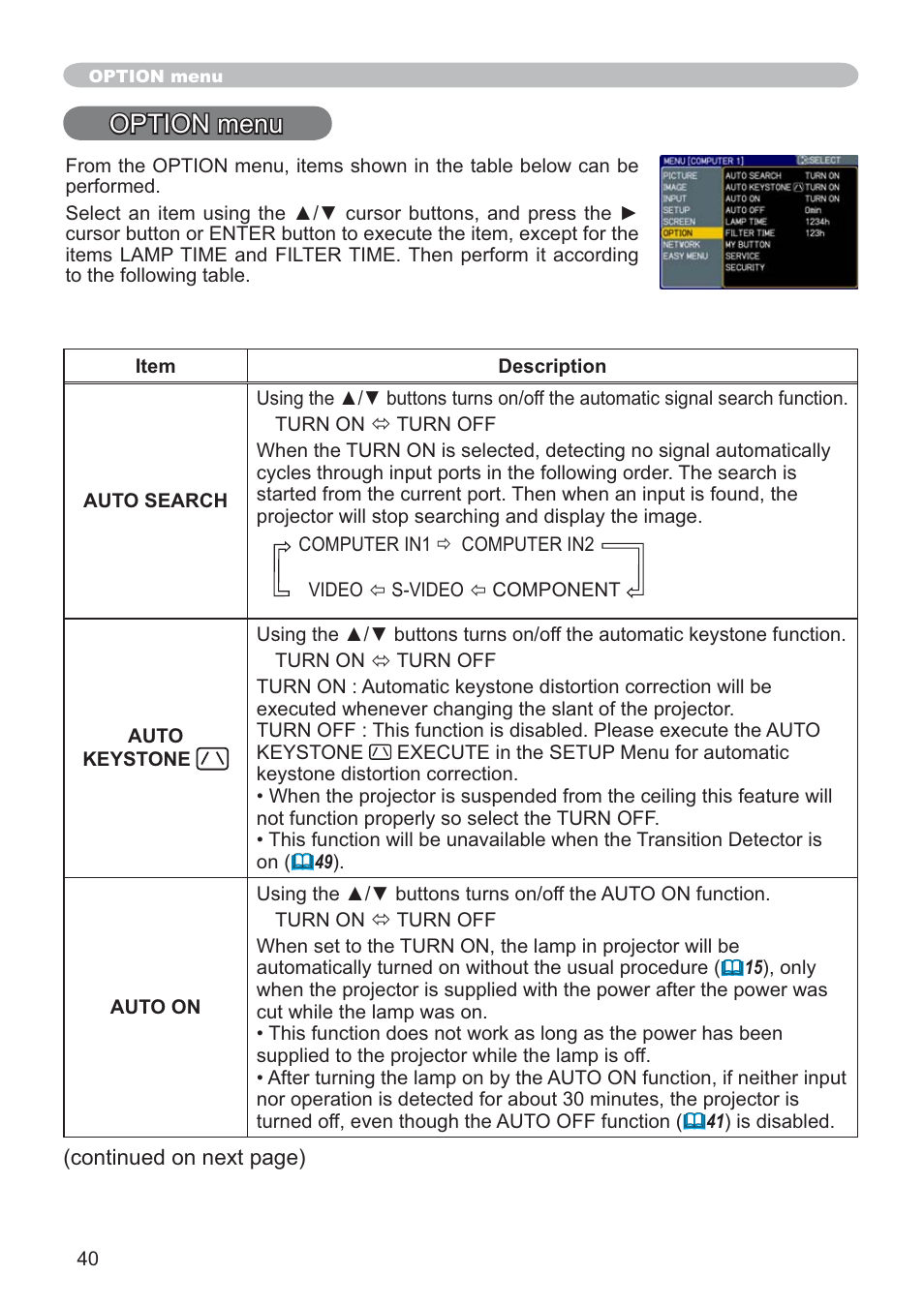 Hitachi CP-X205 User Manual | Page 49 / 127