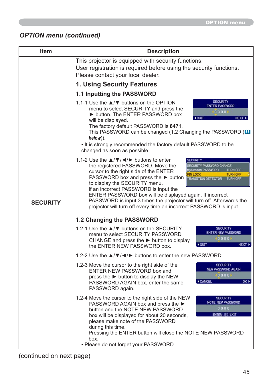 Hitachi CP-X205 User Manual | Page 54 / 127