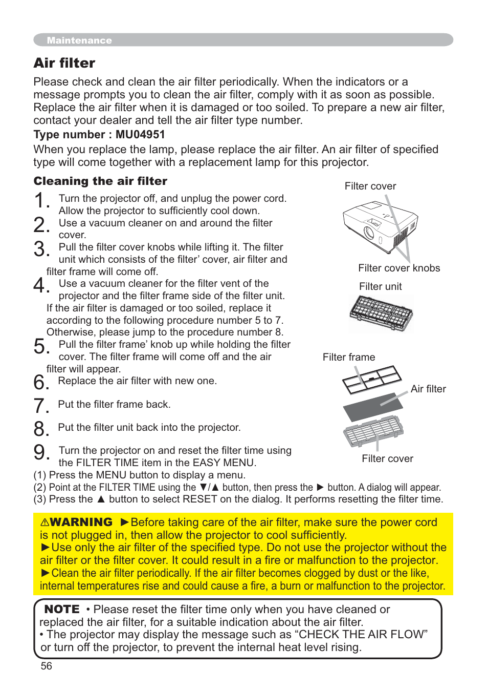 Hitachi CP-X205 User Manual | Page 65 / 127