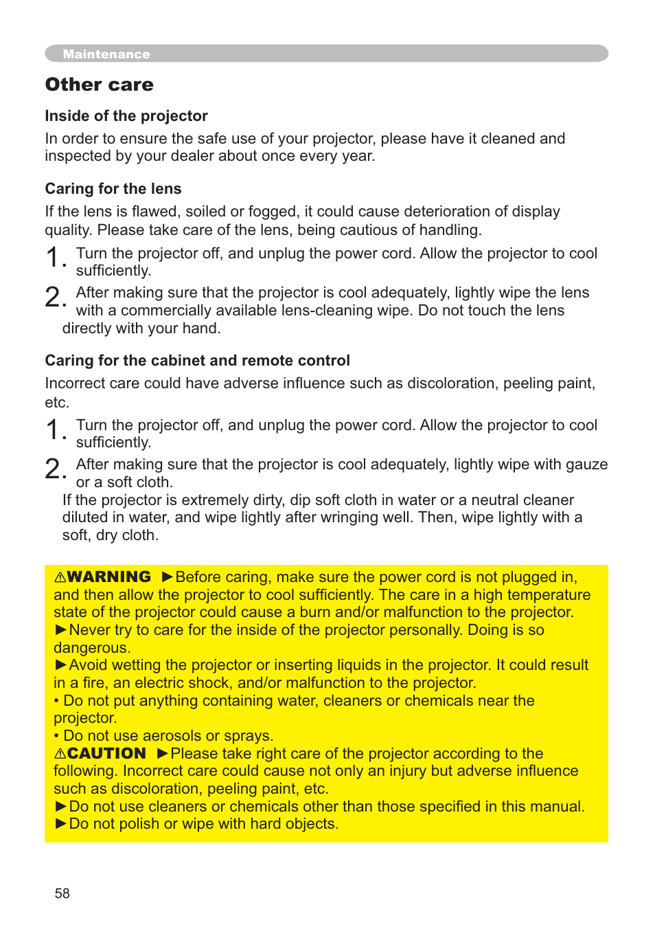 Hitachi CP-X205 User Manual | Page 67 / 127