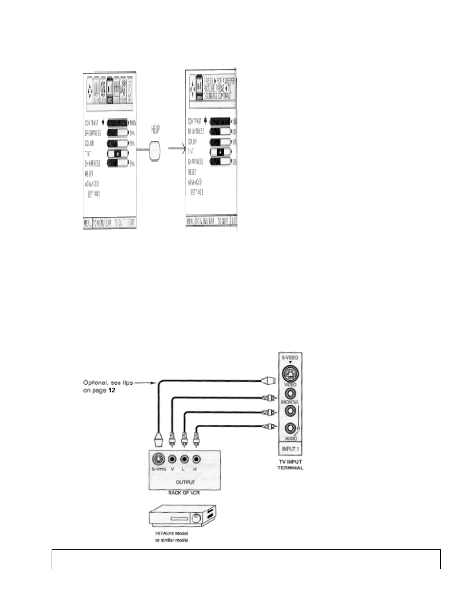 Connecting a stereo vcr or stereo laserdisc player | Hitachi GX Series 43GX01B User Manual | Page 15 / 55