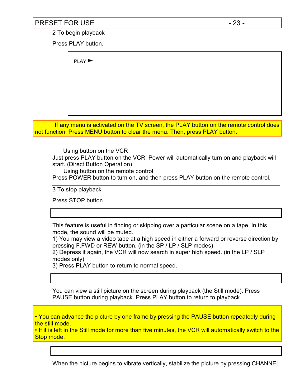 Hitachi VT-FX601A User Manual | Page 23 / 51