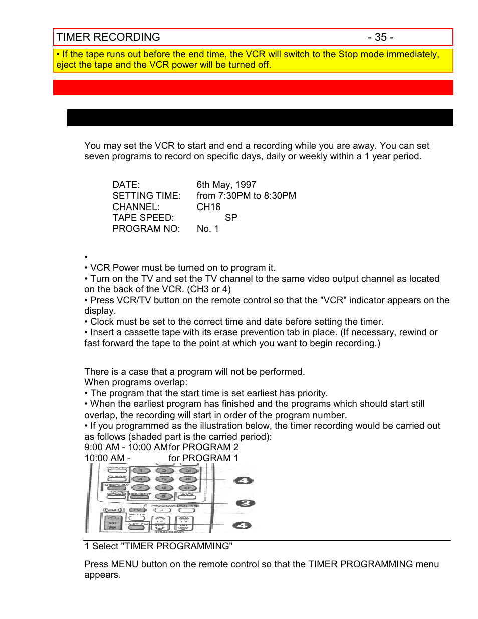 Timer recording, Automatic timer recording | Hitachi VT-FX601A User Manual | Page 35 / 51