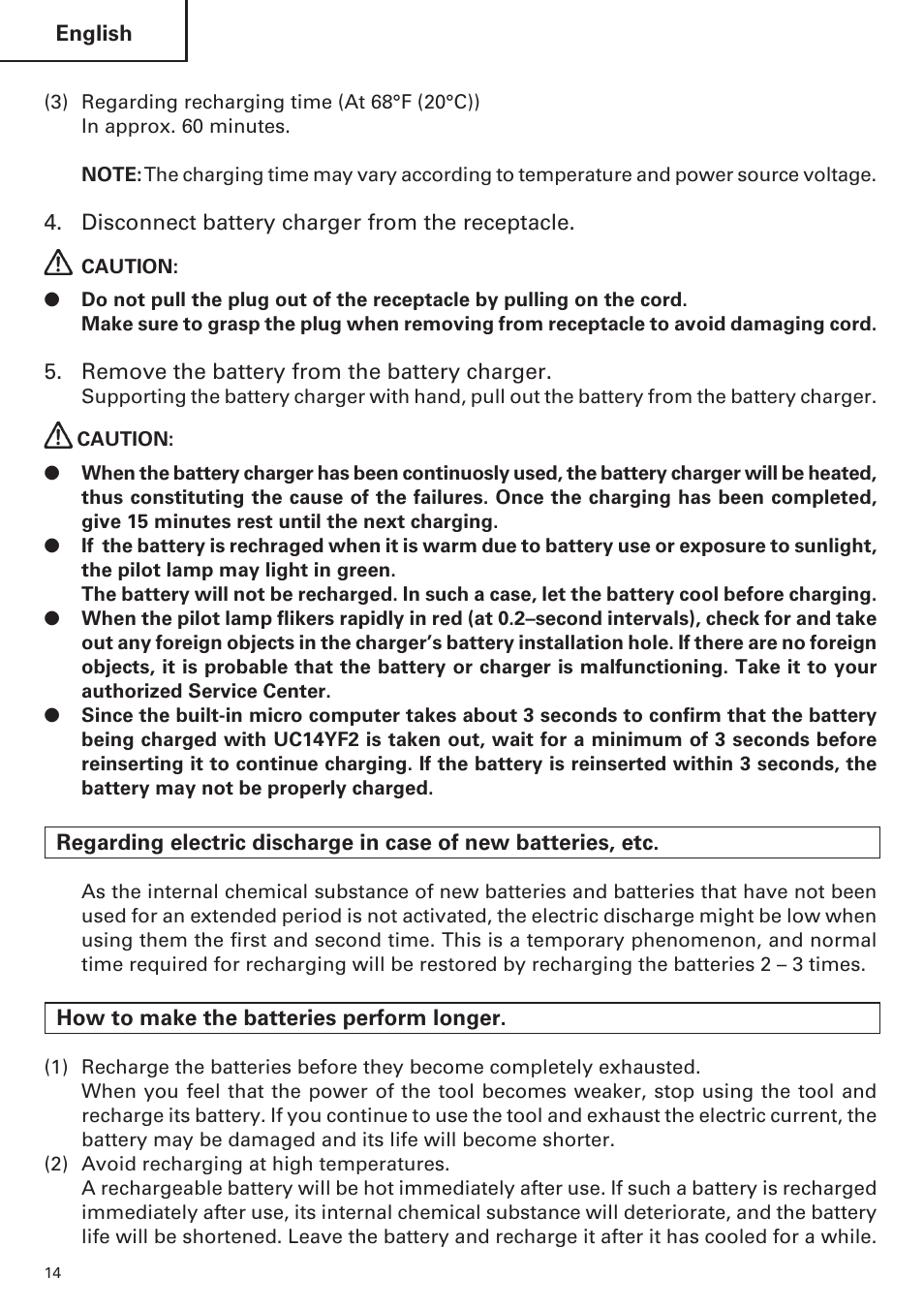 Hitachi WH14DM OM User Manual | Page 14 / 76