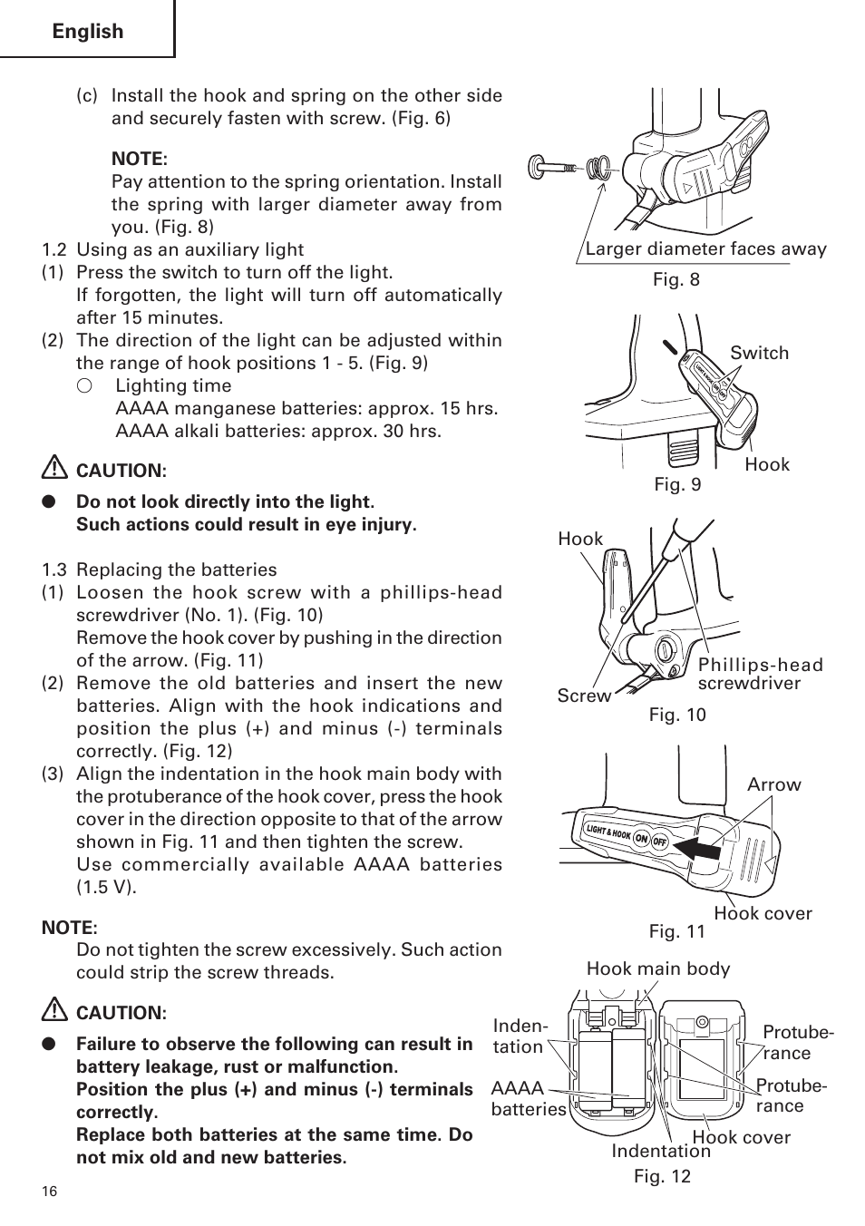 Hitachi WH14DM OM User Manual | Page 16 / 76