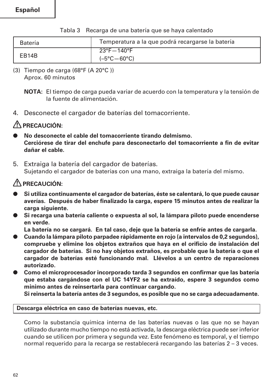 Hitachi WH14DM OM User Manual | Page 62 / 76