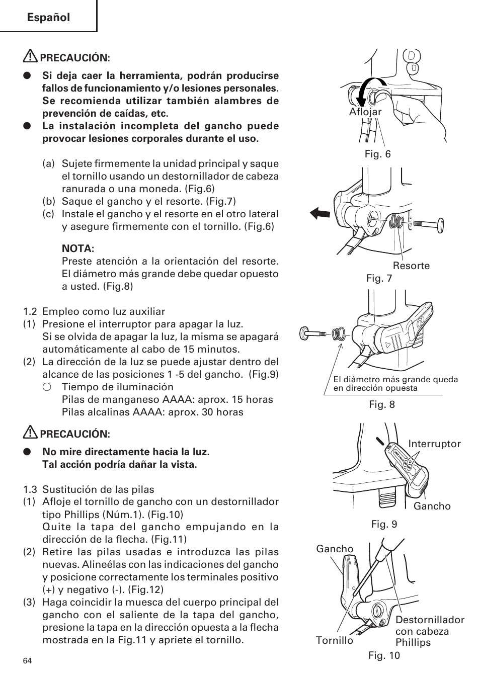 Hitachi WH14DM OM User Manual | Page 64 / 76