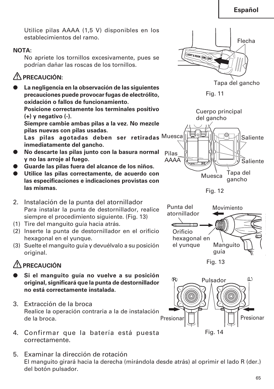 Hitachi WH14DM OM User Manual | Page 65 / 76