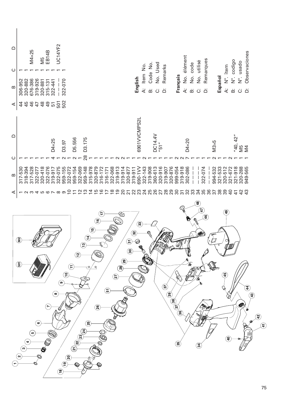 Hitachi WH14DM OM User Manual | Page 75 / 76