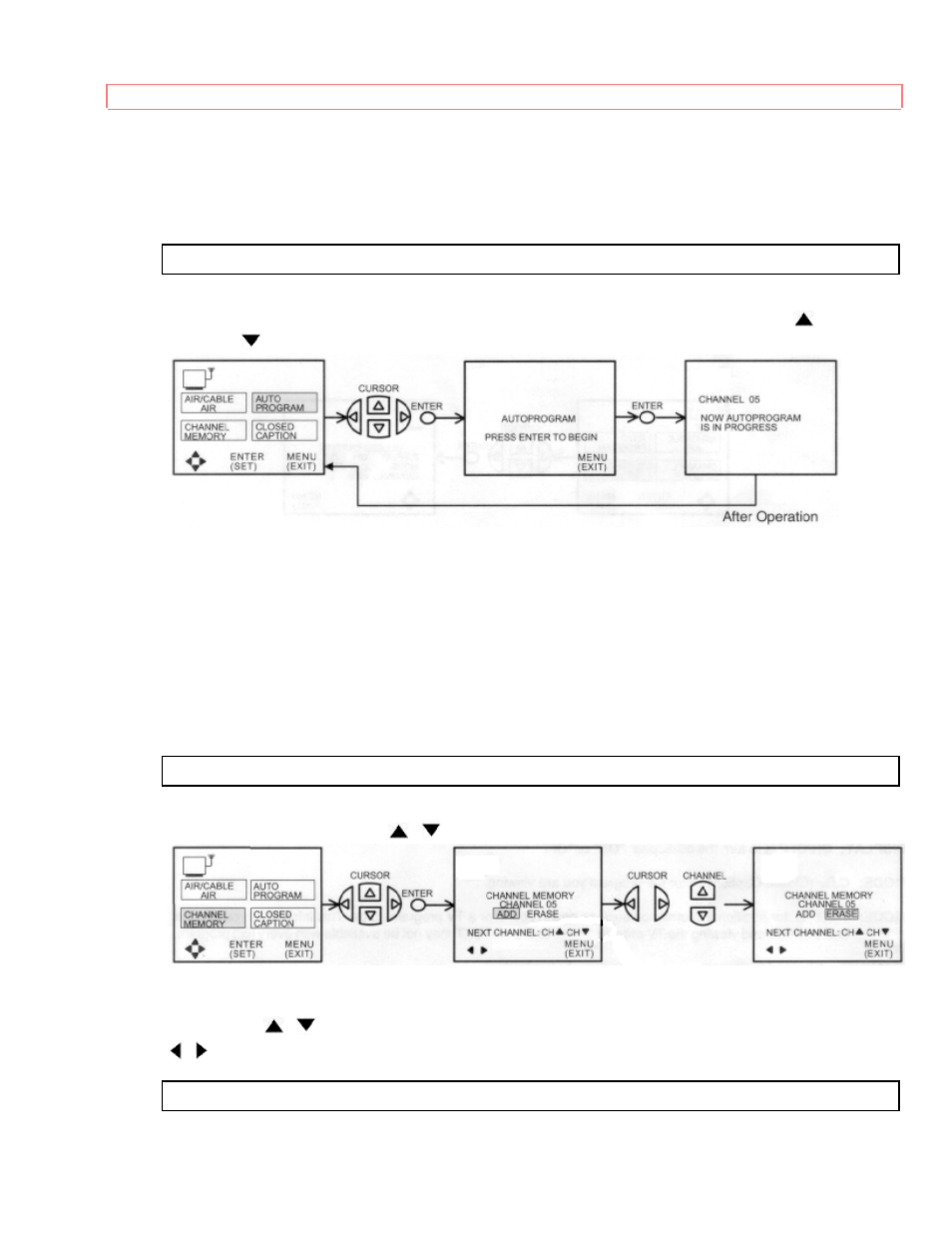 Auto program, Channel memory closed caption | Hitachi 35UX60B User Manual | Page 63 / 94