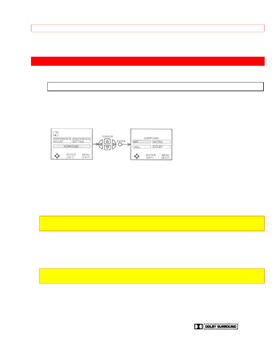 Audio for 35ux60b, Surround | Hitachi 35UX60B User Manual | Page 84 / 94
