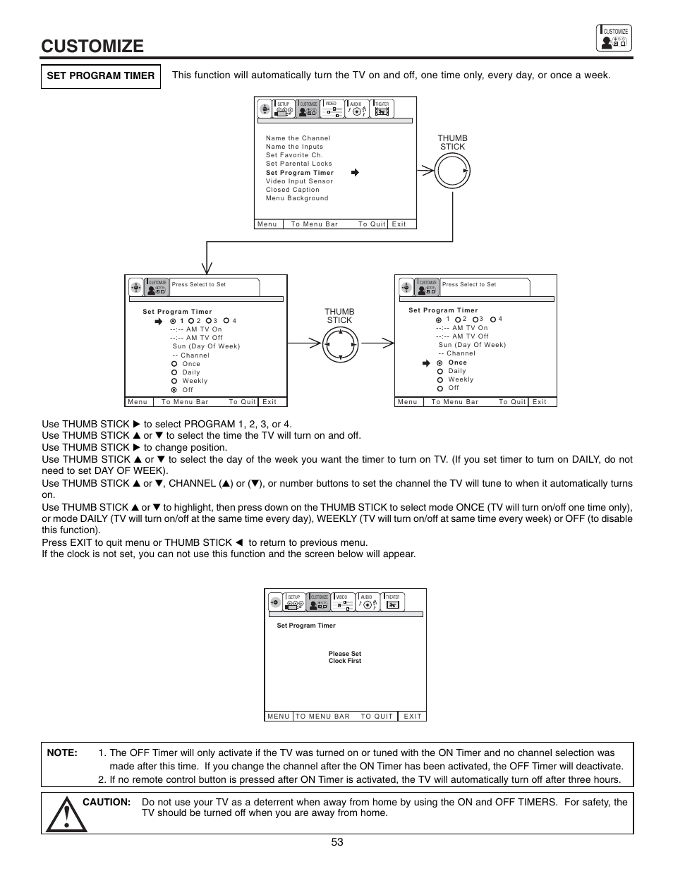 Customize | Hitachi 61SWX12B User Manual | Page 53 / 76