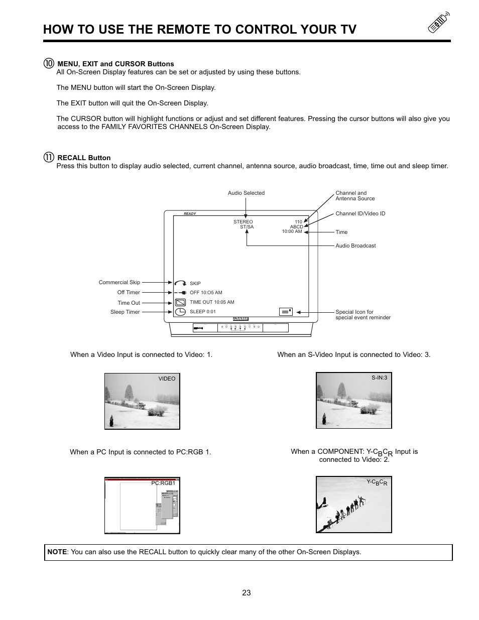 How to use the remote to control your tv | Hitachi 36SDX01SR User Manual | Page 23 / 80