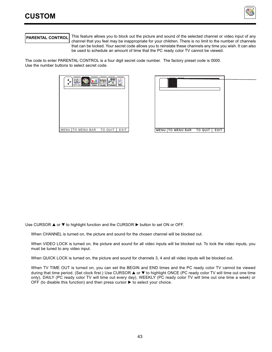 Custom | Hitachi 36SDX01SR User Manual | Page 43 / 80