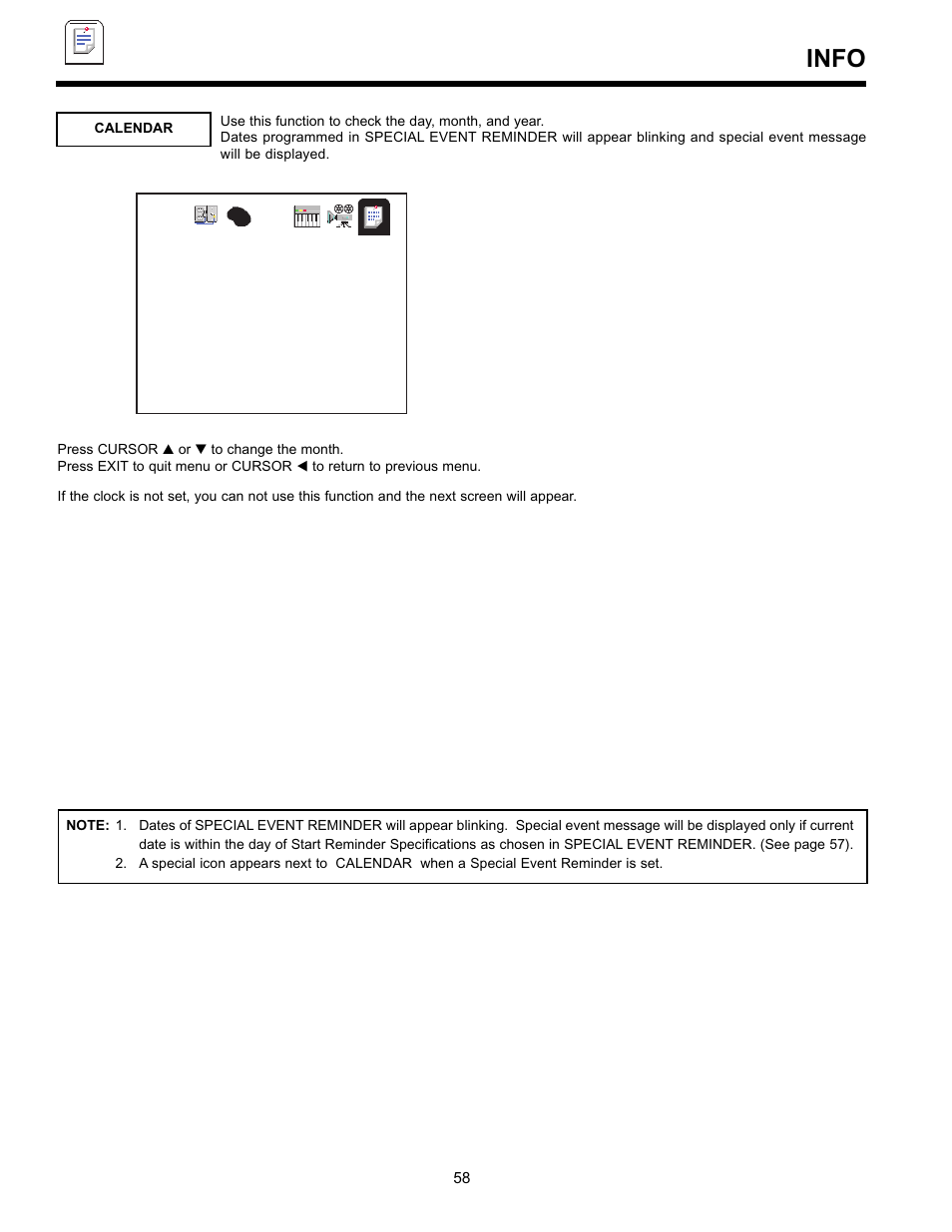 Info | Hitachi 36SDX01SR User Manual | Page 58 / 80