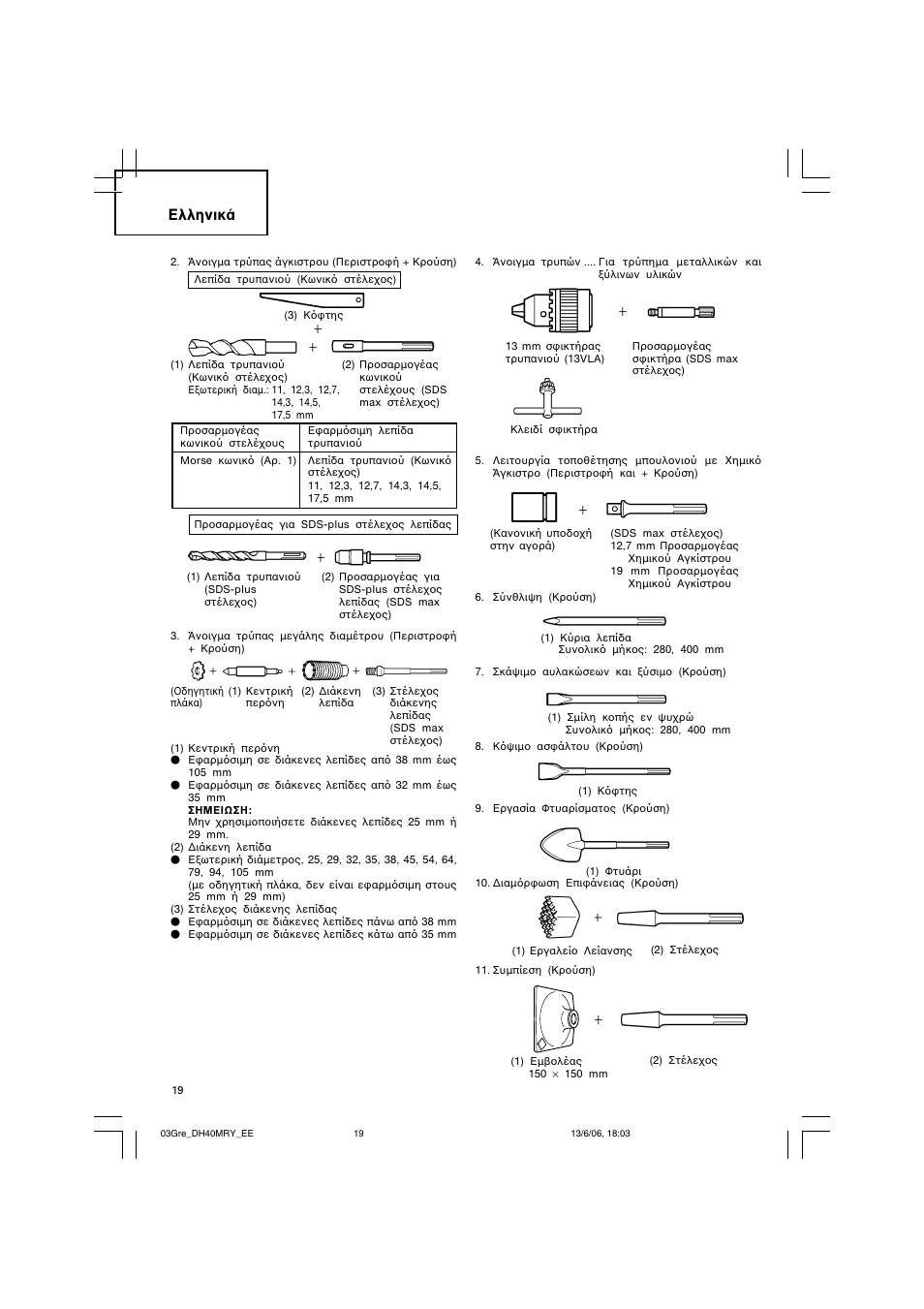 Пплуио | Hitachi DH 40MRY User Manual | Page 20 / 62