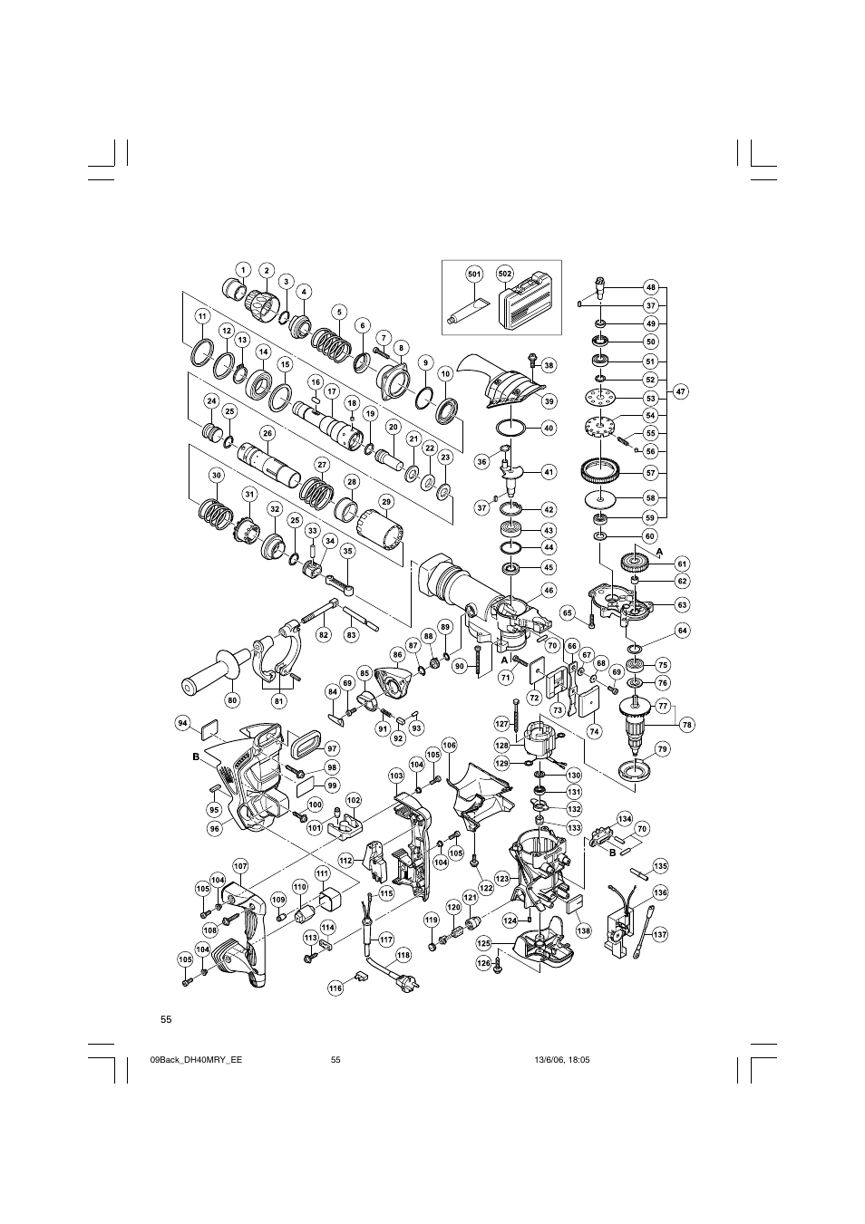 Hitachi DH 40MRY User Manual | Page 56 / 62