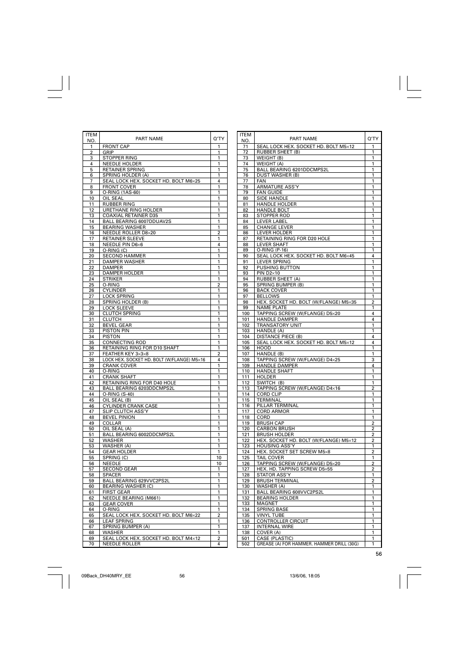 Hitachi DH 40MRY User Manual | Page 57 / 62