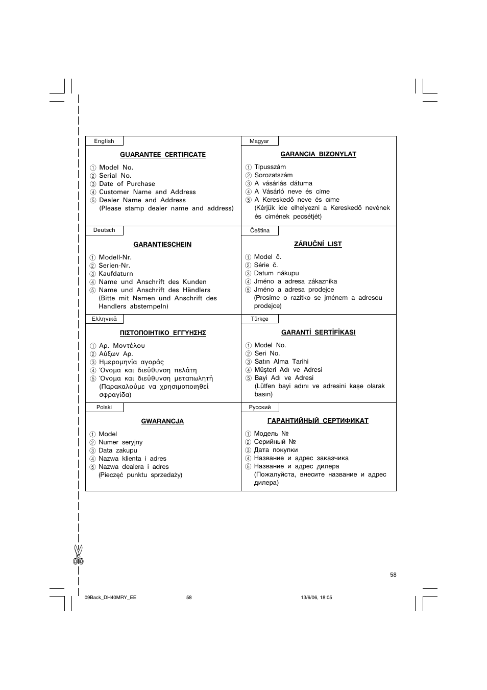 Hitachi DH 40MRY User Manual | Page 59 / 62